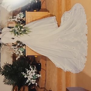 Vintage Hand Beaded Wedding Gown